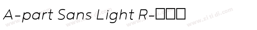 A-part Sans Light R字体转换